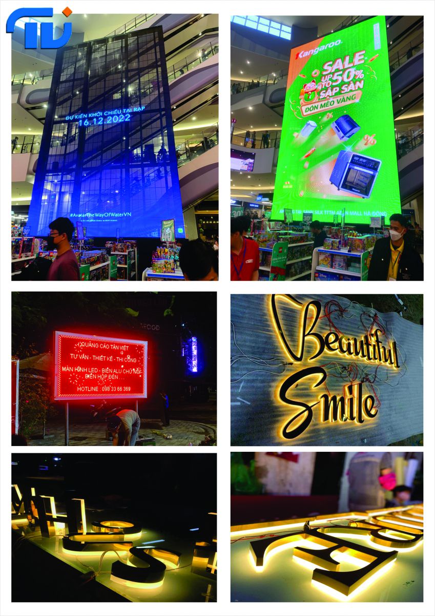 Biển hiệu trong các siêu thị